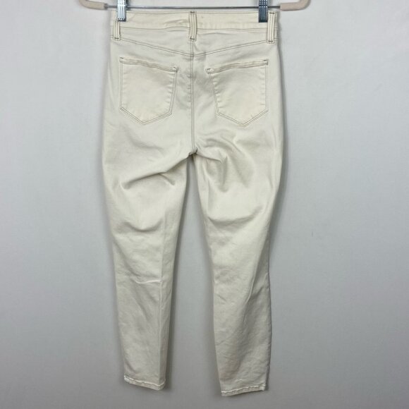 Revolve L'Agence Margot High Rise Skinny Jeans 25 Macademia White USA Made Pants - Picture 5 of 11